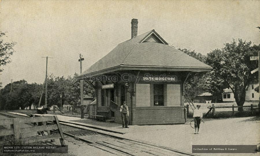 Postcard: Boston & Maine Station, South Georgetown, Massachusetts